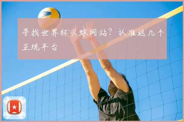 寻找世界杯买球网站？认准这几个正规平台