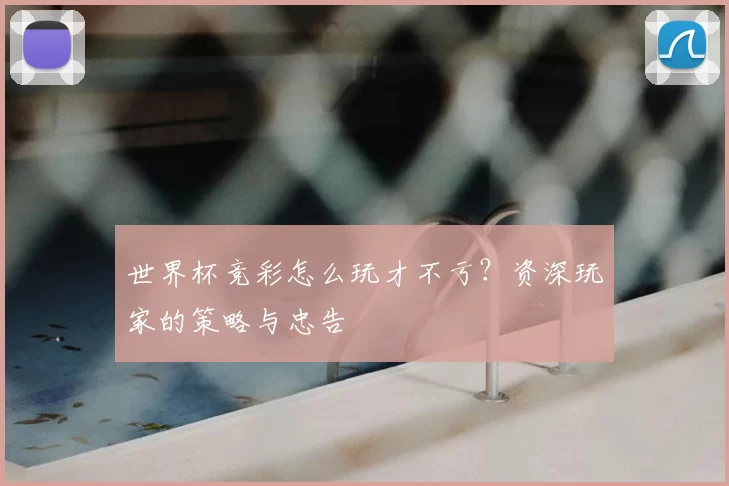 世界杯竞彩怎么玩才不亏?资深玩家的策略与忠告